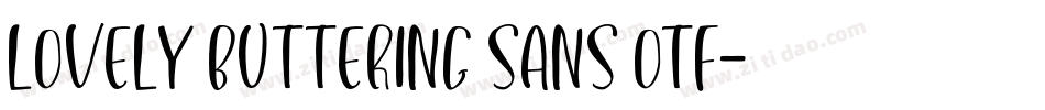Lovely Buttering Sans OTF字体转换